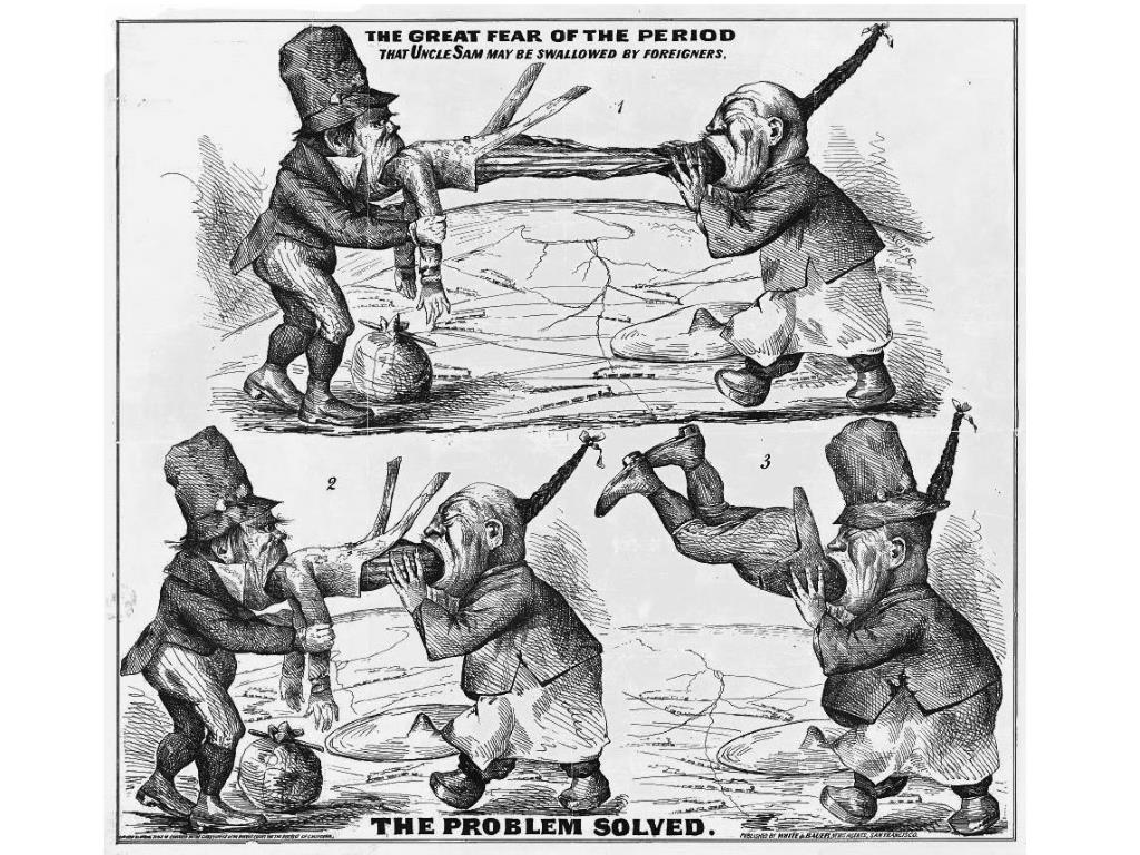 ( #CW even more hella blatant racism)...Well, Thomas Nast was *usually* supportive of freed black slaves, anyway....And uh. He really, really, REALLY did not like the Chinese. Like. Wow, dude. Also he may have invented vore. 