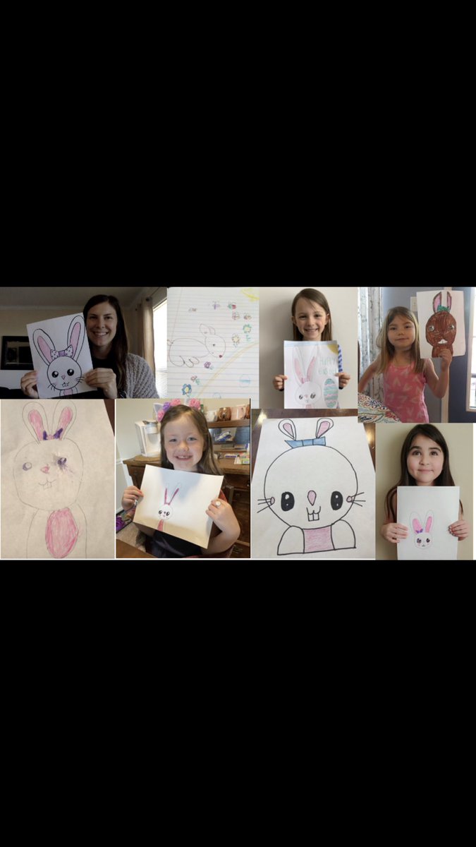 We had so much fun with our directed drawing of the Easter bunny! Happy Easter! 🐇 #SCNTIDays