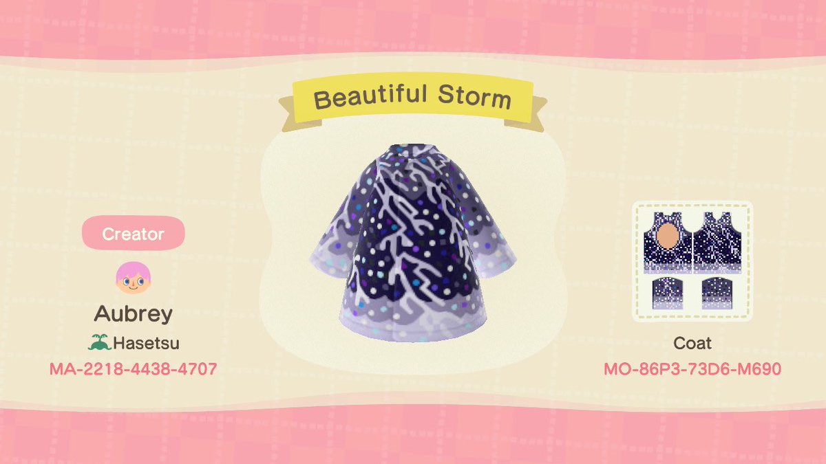 opallesbiian's tweet photo. First #AnimalCrossingNewHorizons pattern I’m sharing, and one of my fav figure skating costumes! Rika Kihira’s Beautiful Storm 💜
#ACNH #ACNHDesigns #RikaKihira https://t.co/WKmGEGxY24