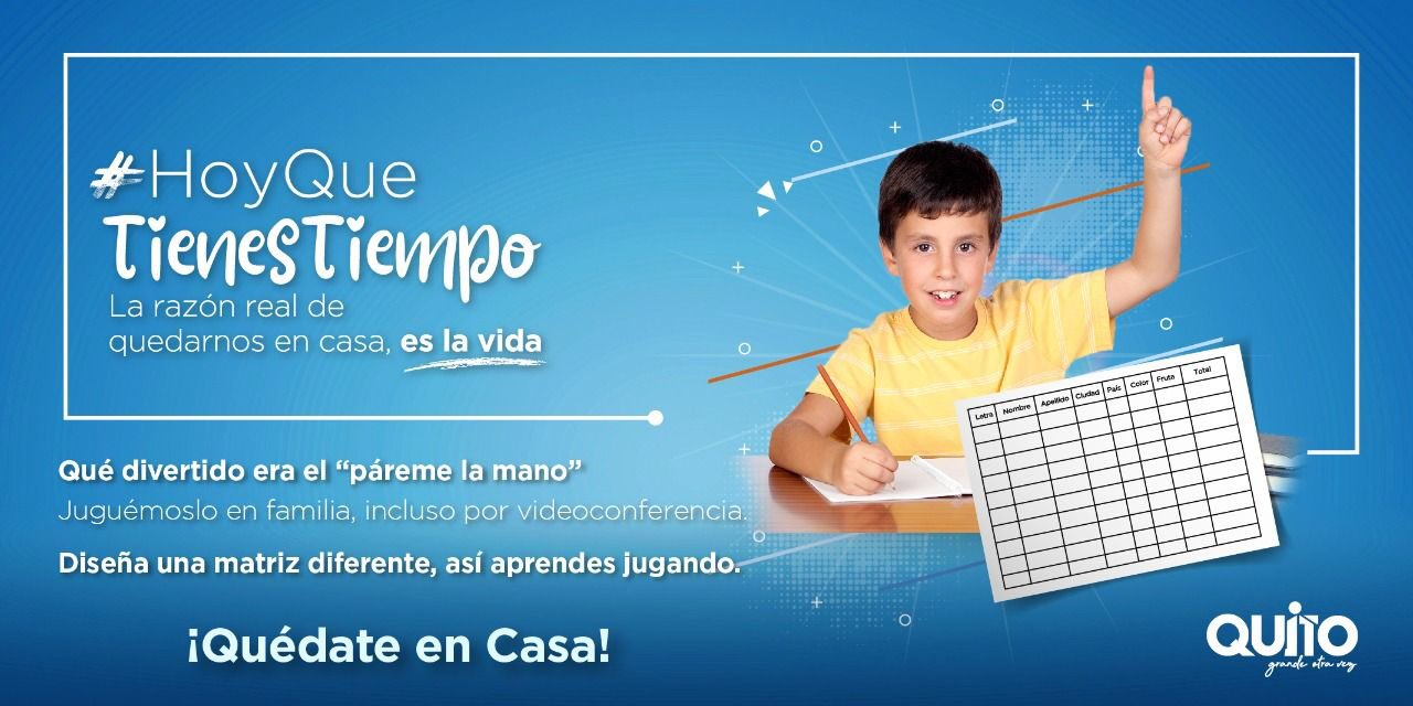 Secretaria De Cultura Quito Ø¹Ù„Ù‰ ØªÙˆÙŠØªØ± Hoyquetienestiempo Diviertete Con Juegos Tradicionales Prepara Hojas Esferos Y Todos A Jugar El Pareme La Mano No Hay Pretextos Todos Podemos Pasarla Bien Quedateencasa Https T Co Hs6csgsncy