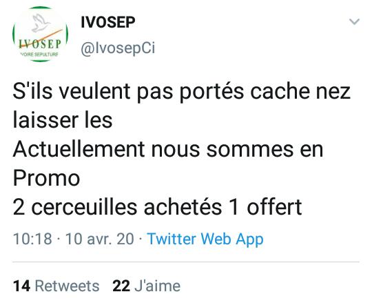 abidjan_net's tweet photo. Compte Fake | Ivosep déclare ne pas avoir de compte Twitter. 

L'entreprise n'est donc pas l'auteur de ce Tweet https://t.co/FYiAoSpM4h