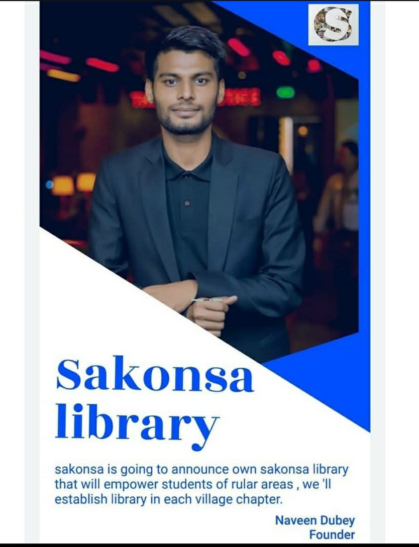 Naveend95217572's tweet photo. I 'm happy to announce, sakonsa going to establish libraries in rular ares .
#sakonsa #empoweringyouth #UNICEF https://t.co/ICQleLUFbK