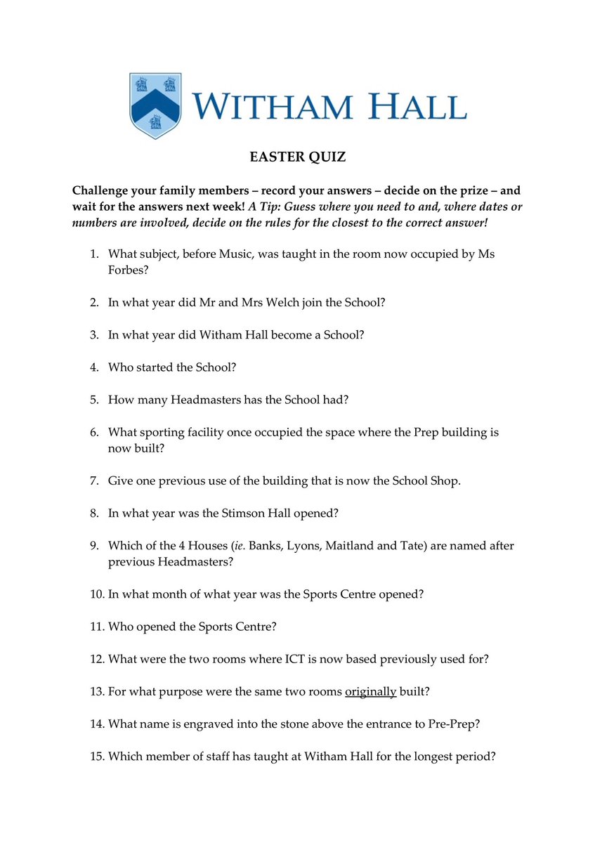 Witham Hall Pre-Prep tweet media