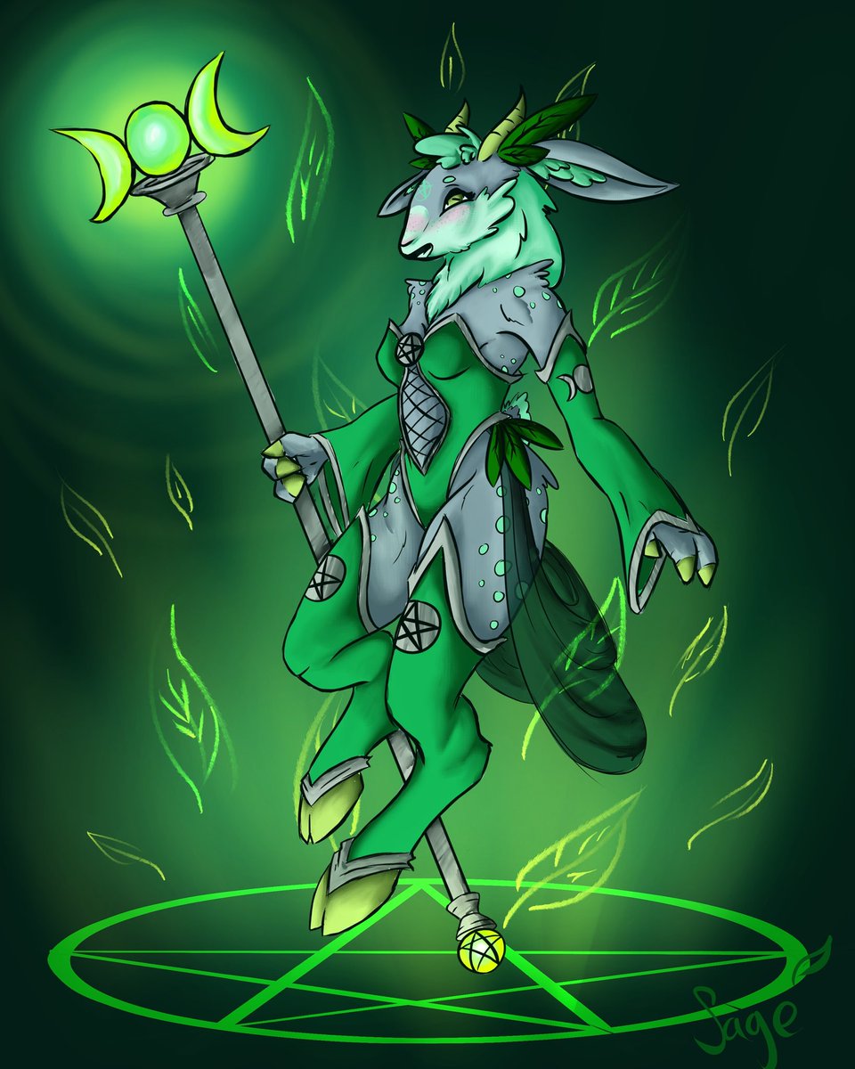 HeathenGoatArt's tweet photo. Sage went magical... #furryart https://t.co/KT82pmHuUt