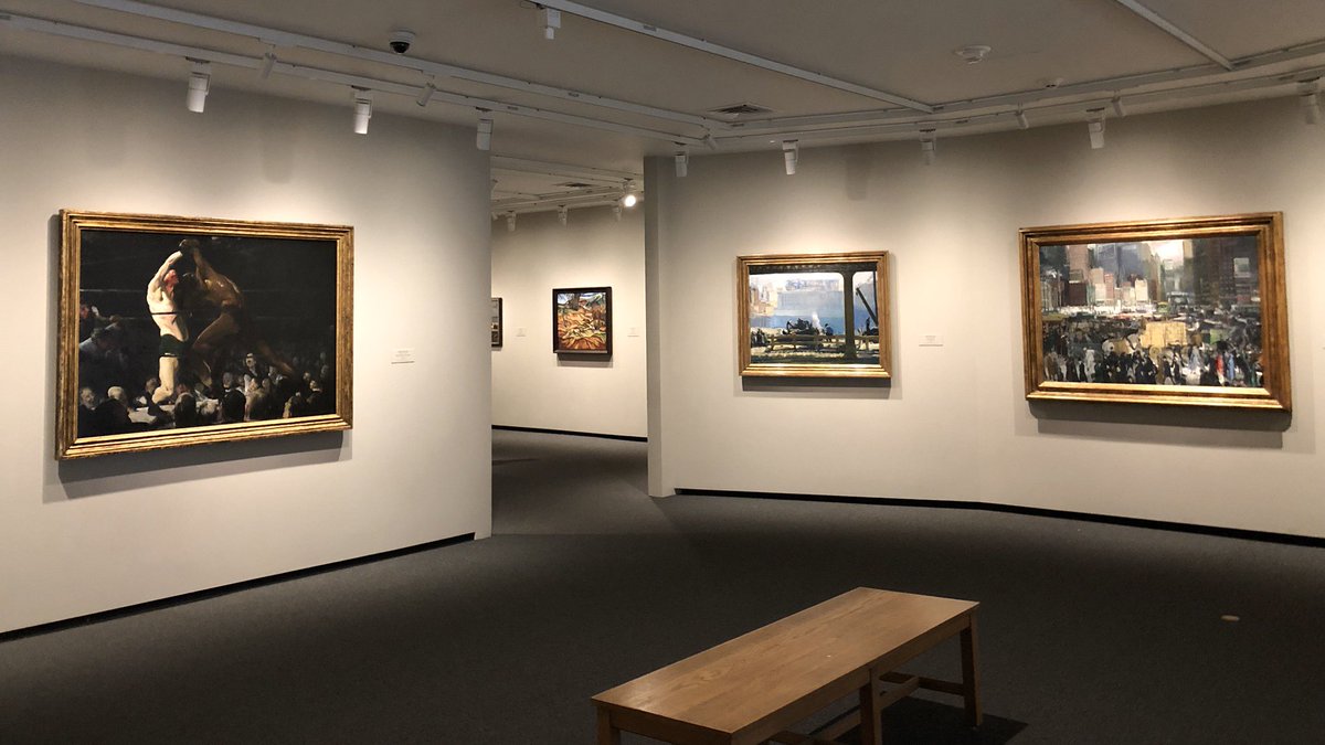 This gallery includes work by artist and teacher Robert Henri, known as the founder of the so-called Ashcan school of urban realism. Henri was a contemporary of John Sloan and the teacher of the two other artists featured in this gallery, George Bellows and Edward Hopper.