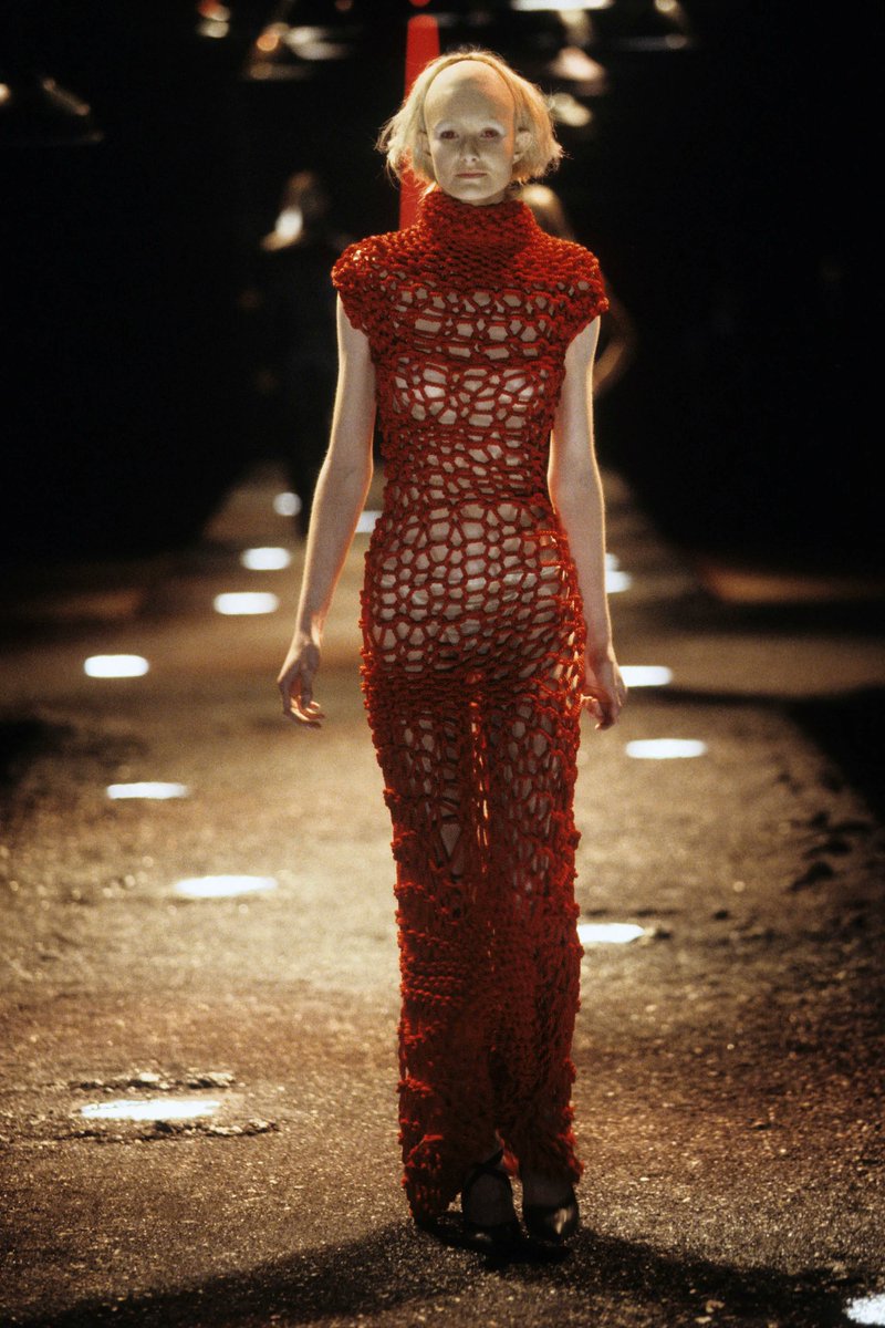 3. McQueen (Joan 1998 collection) meets red cage fungus (Clathrus ruber)