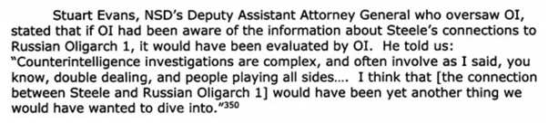 16/ there is extensive unredaction of 350 which concerns Deripaska. While Steele's association with Deripaska is unseemly for a supposed source and ought to raise all sorts of questions, I don't think that Deripaska was interested in touching this with a bargepole.