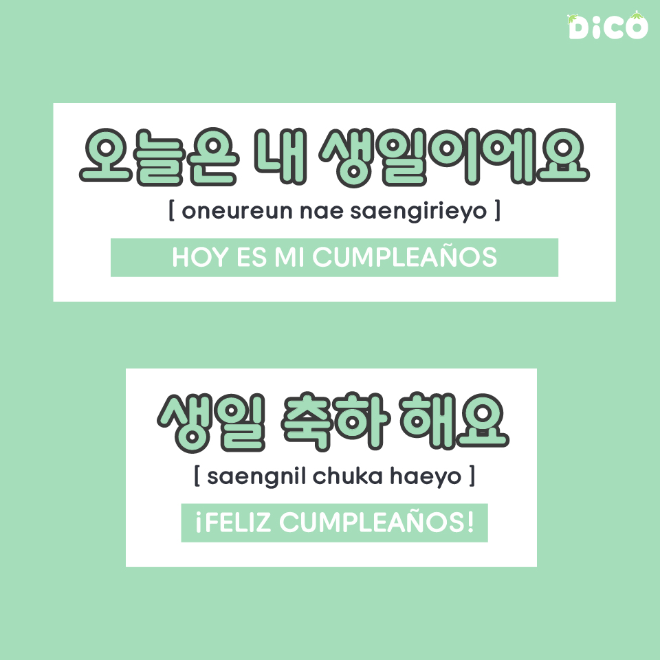 disfruta_corea's tweet photo. En el contenido de hoy, te traemos palabras y frases simples alusivas a los cumpleaños. ¿Conocías alguna de ellas?
#coreano #dico #disfrutacorea #korean #hangul #한글 #한국어공 #aprendocoreano #idiomacoreano #frasescoreanas #clasedecoreano #aprendecoreano #topik #kpop https://t.co/ouyUtLXQjo
