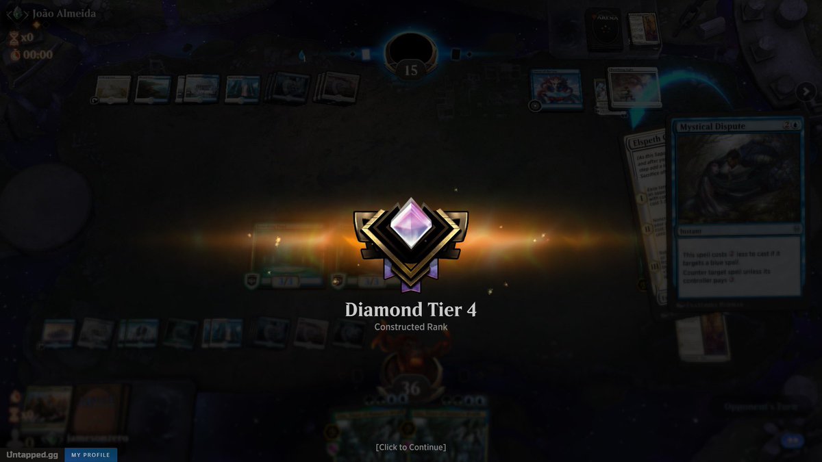 SAMagicians's tweet photo. @jamesonzero makes it into Diamond status with Bant Ramp! Check out the deck he used to get there. The quest for Mythic is on! #mtgarena #mtg #sampod https://t.co/5d1bptXSb0