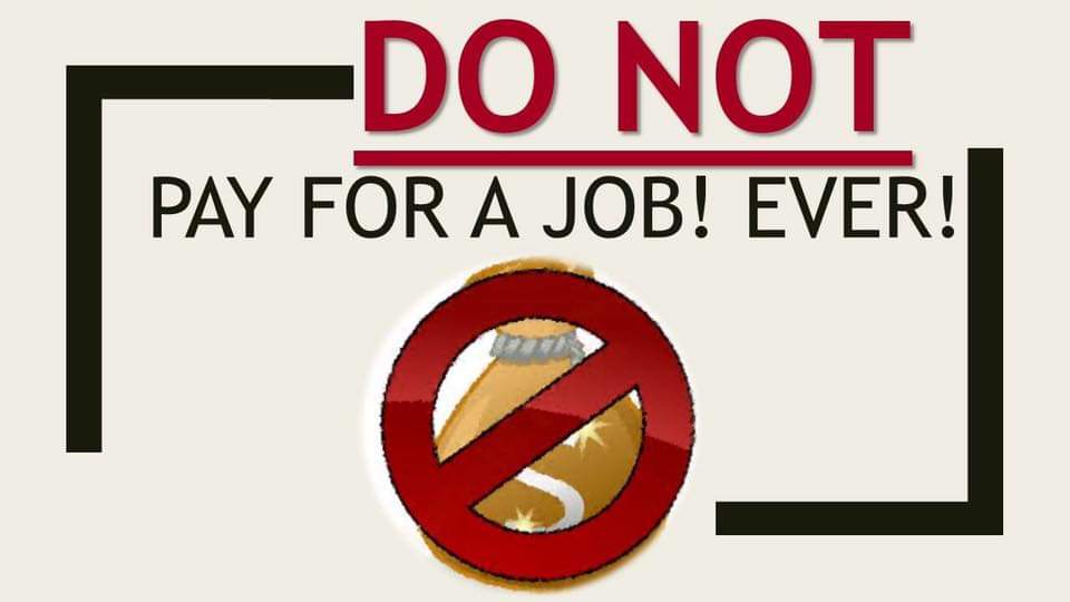 MissManjo_NoMor's tweet photo. I CANNOT EMPHASIZE THIS ENOUGH TO #JobSeekersSA!

You will NEVER have to pay for a job/interview, ever!! If money is asked for, IT'S A SCAM!

I know we are in trying times &amp; I am seeing far too many scammers trying their luck.

DON'T FALL FOR IT!
#JobsThread #Scam https://t.co/19hOkhlEml
