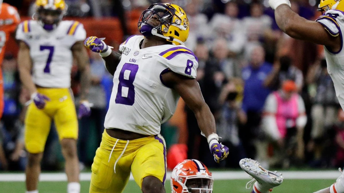 TheSpanishBowl's tweet photo. Con el #Pick24 del #MockDraftDaySB los New Orleans Saints (@whodatspain) seleccionaron a Patrick Queen, LB de LSU: https://t.co/roMEzKUSil