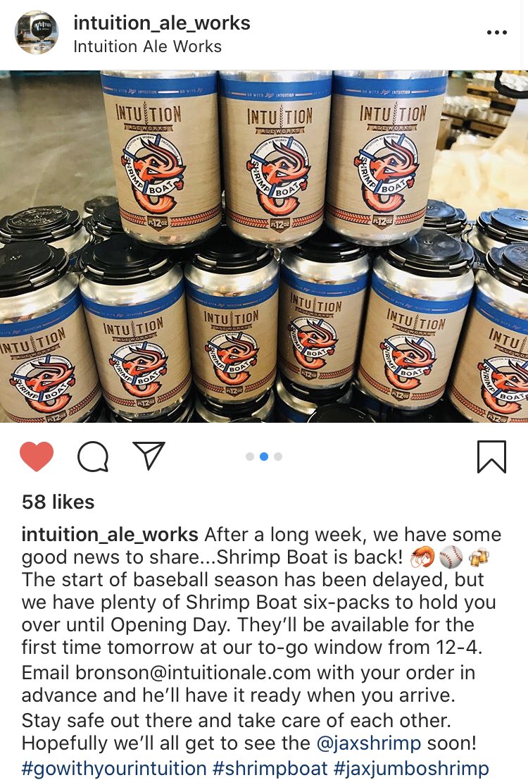 JaxShrimp's tweet photo. Anyone else thirsty? Check out @IntuitionAle Instagram page for some exciting news about the spring release of Shrimp Boat! https://t.co/YIZlUT3y1a