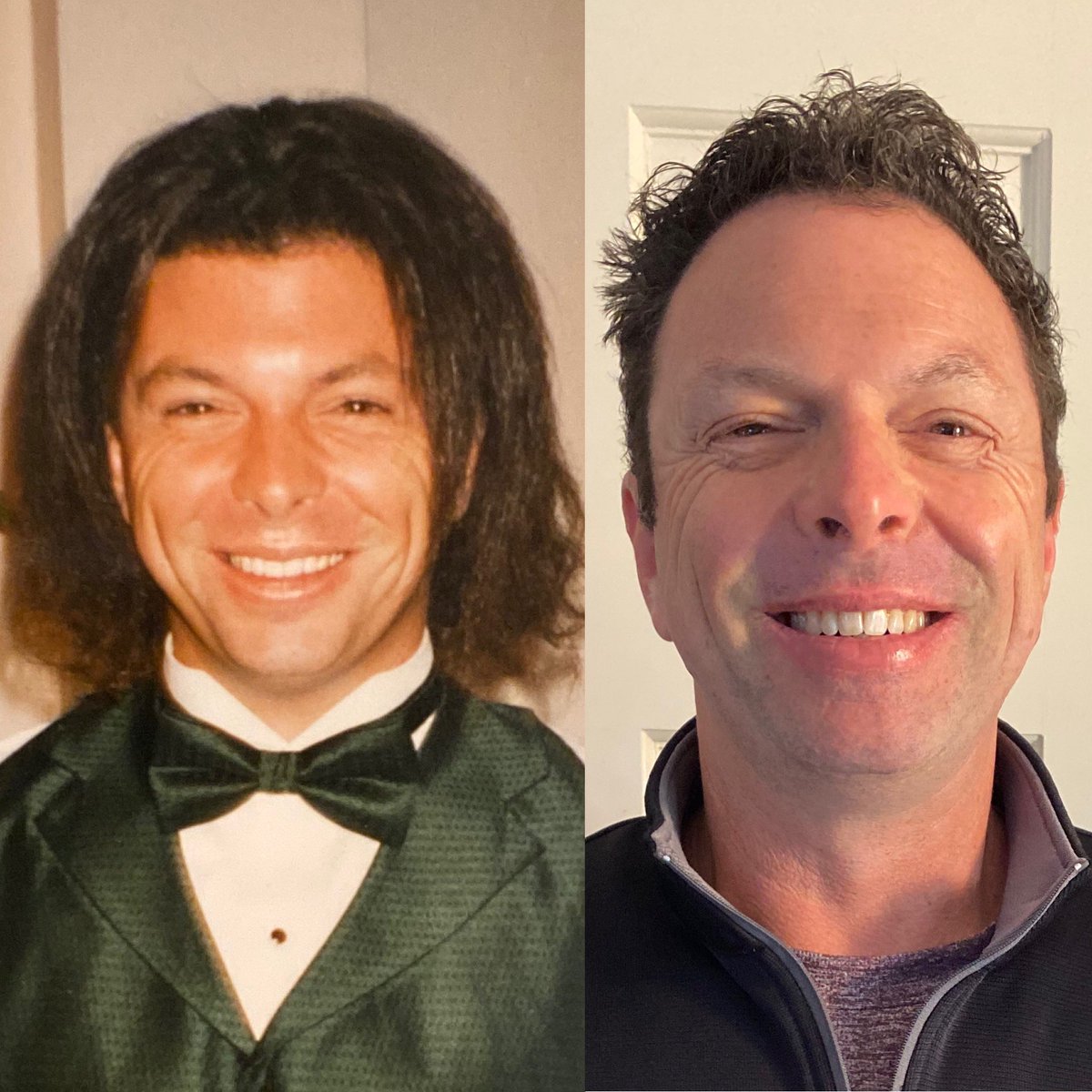 ScottKaplan's tweet photo. OK, not sure you guys are getting this. Don’t text me your pics, tweet them to me! Left side is longest of my life 1996 ish, right side is now. Yes it’s real, and no I am not @AdamSandler #operaman Can I grow it all the way out during #coronapocolypse now let me see yours! https://t.co/oUxPju8Map