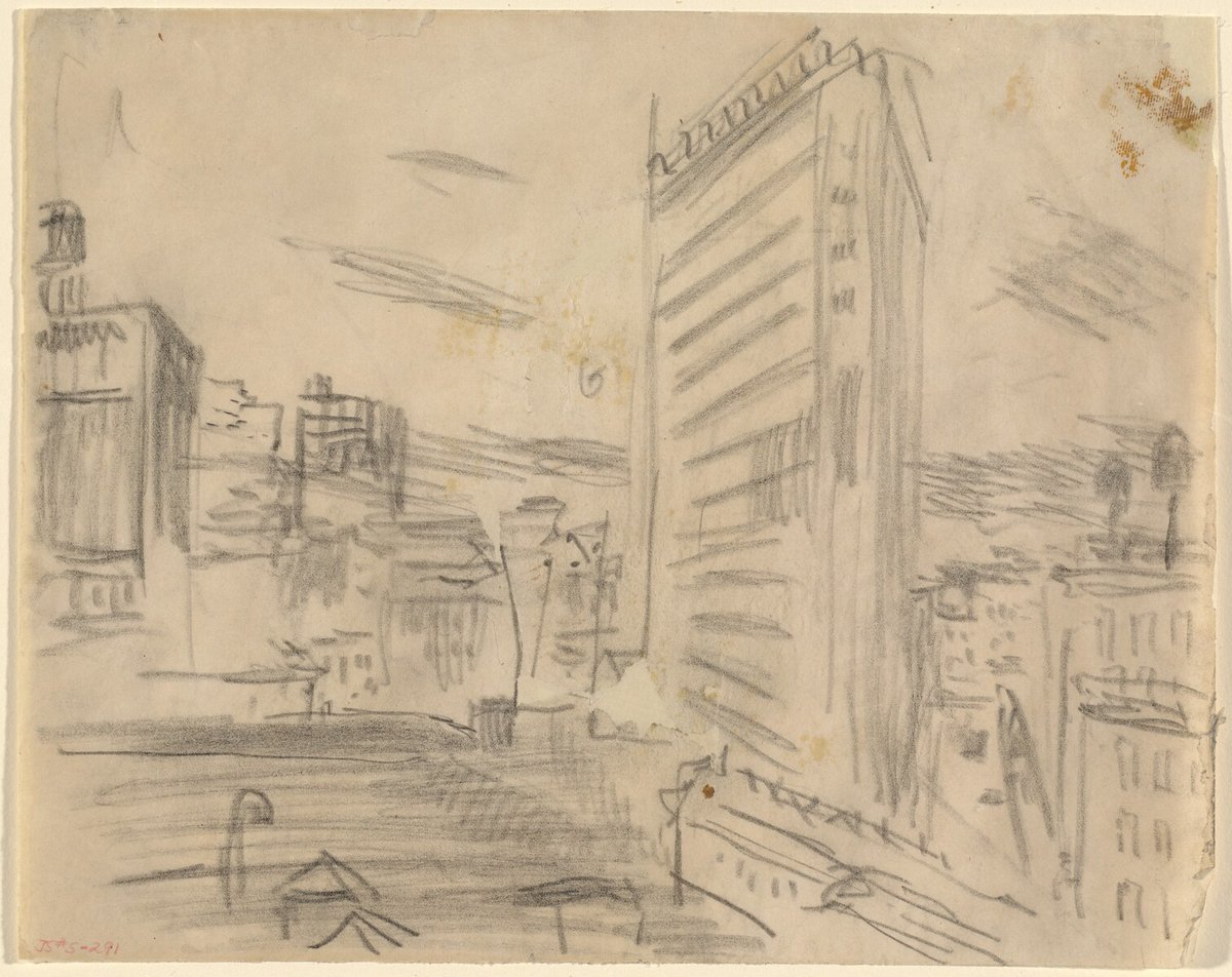 The Gallery’s collection also includes sketches made for the painting, including this one “Study for ‘The City from Greenwich Village,’ I” (c. 1922). Explore all of the studies:  http://go.usa.gov/xvWEB 