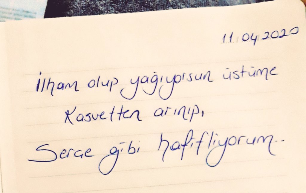 'Sen yazdın..
'Ben kalem/e aldım..