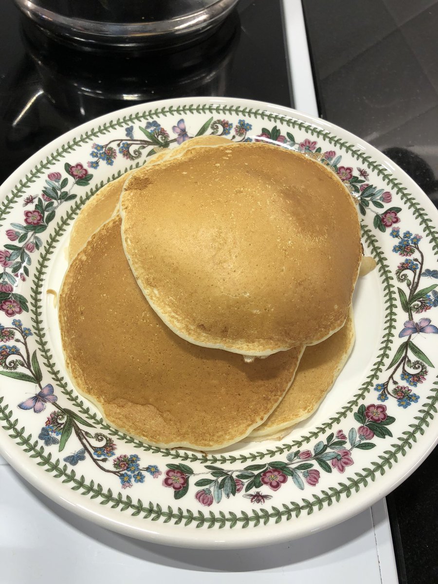 brian_woodland's tweet photo. Simple pleasures become bigger treats during isolation. Like today #PRGoddess made her famous homemade pancakes. And they were amazing. Please note social distancing picker upper :) https://t.co/4DpQ5QskD8