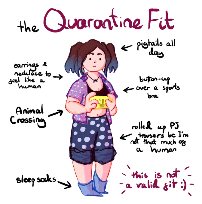 I should be doing uni work and my handwriting changes 3 times in this but anyway. my Quarantine Fit. im a mess 