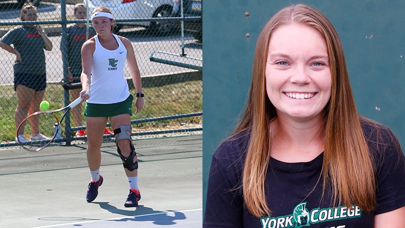 YCPathletics's tweet photo. We close out this week of Spartan Spring Senior profiles with women's tennis player Hannah Shinsky. Check out Hannah's profile at: https://t.co/b5GzUAjuWt @yorkcollegepa @YDSports #YCPTennis #YorkTogether https://t.co/BqgrELa63o
