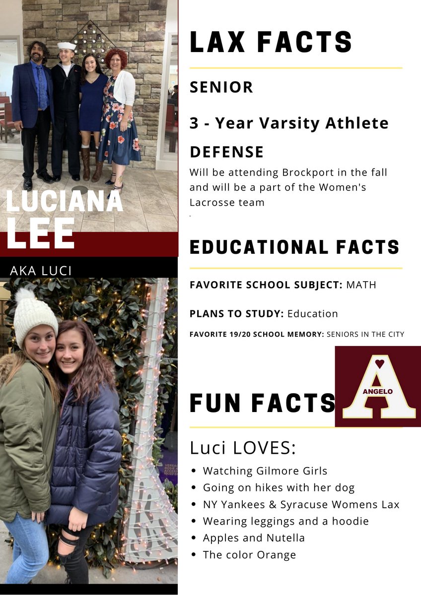 ArlingtonGLax's tweet photo. Happy Friday!! Tonight we would like to introduce our senior Luci Lee!!!!!

@luciilee7 

@AHSAdmiral_Al @admiralad845 https://t.co/CMl3HQUU0d
