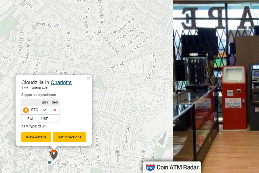 CoinATMRadar's tweet photo. New installed #zzBit #bitcoin machine at Cloudzilla in #Charlotte 🇺🇸. Operated by #GavinFields. Supported coins: #BTC
https://t.co/wJkg49mw1h https://t.co/O2D6ZfOQ4m