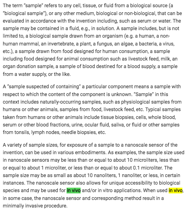  #Nanosensors and related technologies #CharlesLieber - 2005 & 2015 A.D https://patents.google.com/patent/US9102521B2/en https://patents.google.com/patent/US9903862B2/en