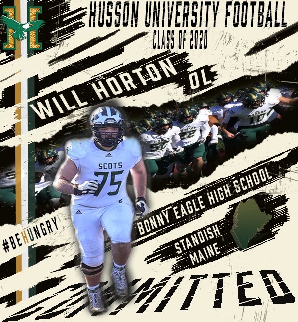 hussonfootball's tweet photo. Commitment Friday! We are proud to announce our first round of 2020 Husson Football Commits! Many more to come! #Hussonguys #BeHUngry https://t.co/7C0TJWMvih
