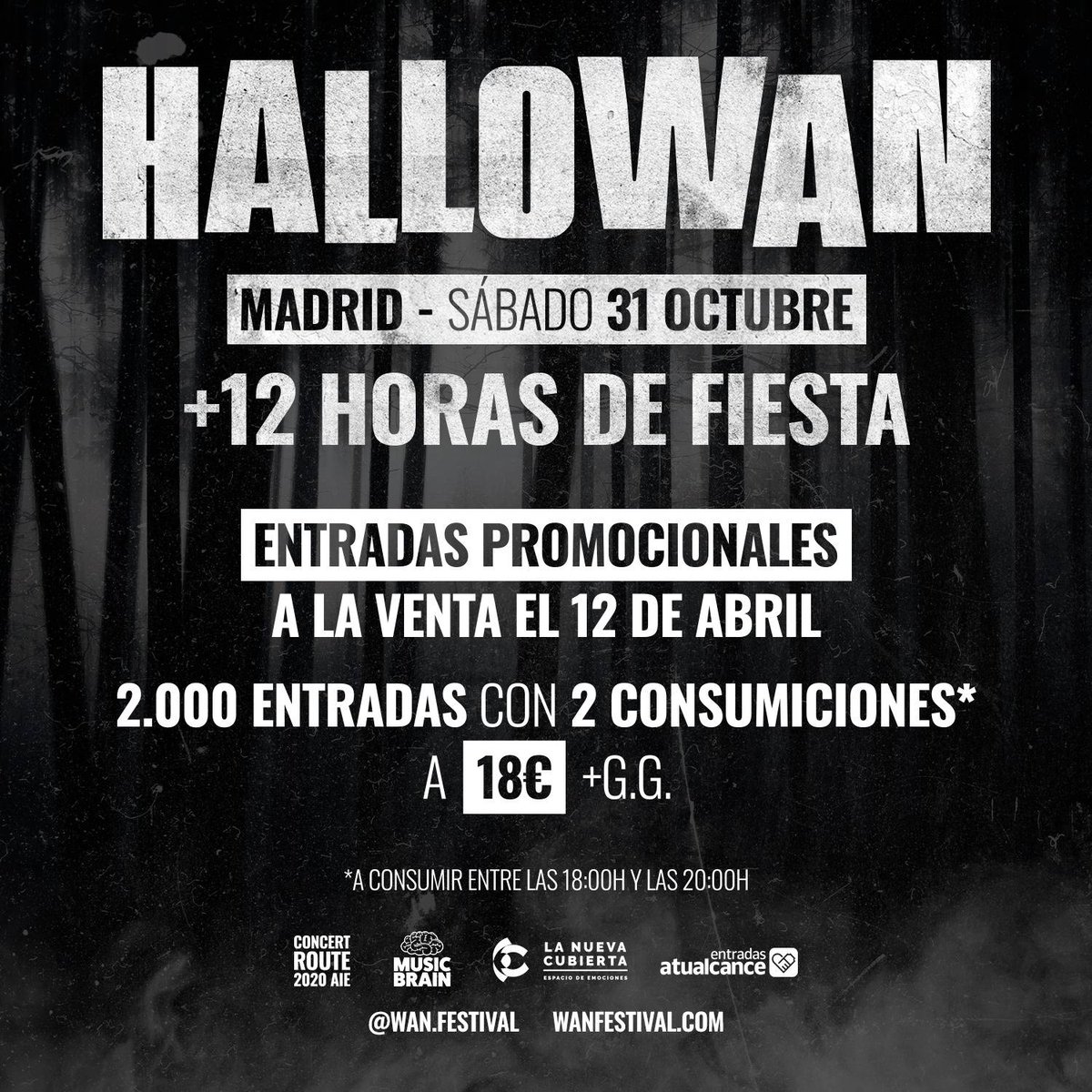 woomedia_es's tweet photo. Guarda la fecha: @wanfestival, 31 de octubre de 2020.
#Techno #TechHouse #Festival #Madrid #SentimientoWAN https://t.co/1ZSbV3Vt8l