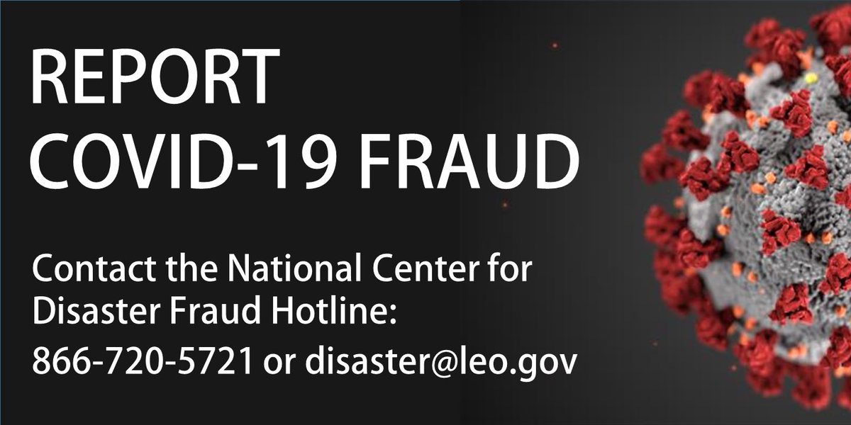 Wash your hands of  #COVID19 scams!With a new wave of schemes beginning to spread, we remind all New Jerseyans to remain vigilant, to be alert, & to report  #COVID19 fraud at (866) 720-5721 or disaster@leo.gov.Here’s what you can do to avoid these scams:  https://bit.ly/2XoWW5M 