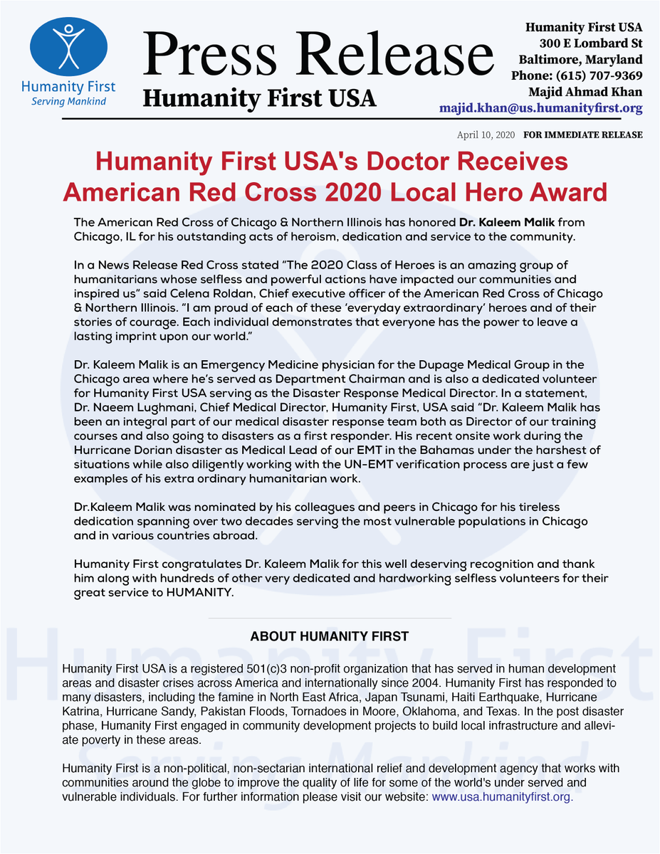 HFUSA's tweet photo. @HFUSA is honored for the recognition by @RedCross Chicago of our volunteer!  Serving Humanity across the nation and the world is our leading force! Learn more about our disaster relief efforts at https://t.co/MuYB94OpZk
#Humanity #HelpUsToHelpYou #LearnHFUSA #JoinHFUSA #Corona https://t.co/zui1F659wc