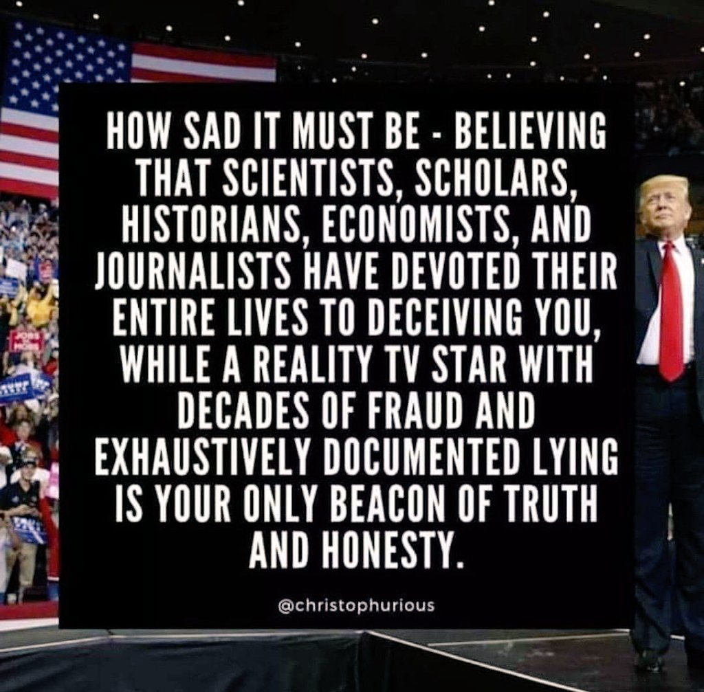 @IslePatriot @J05478844 @trish_regan @realDonaldTrump The facts are well documented & have been discussed at length in many formats.  I can only speak for myself so I will say I am very tired of trying to discuss facts with someone who refuses to look at what I am saying or is simply too stupid to process the info. Not worth my time