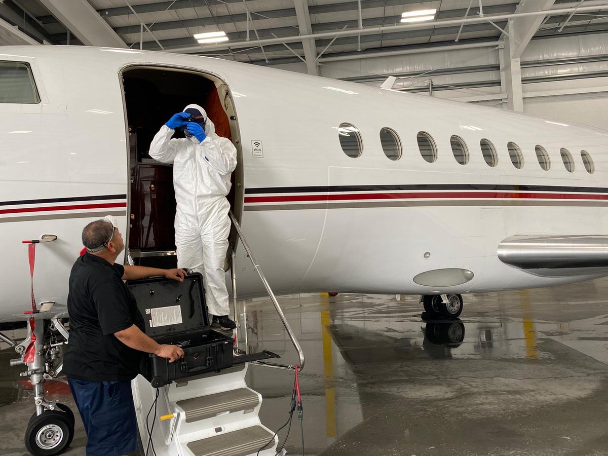 DumontJets's tweet image. In addition to the recommended CDC routine procedures and Dumont’s standard cabin upkeep procedures, Dumont has also incorporated the first ever EPA and FDA approved antimicrobial coating on all of our aircraft, known as MicroShield360. 

#jet #dumontjets #bizav #avgeek #bizjet