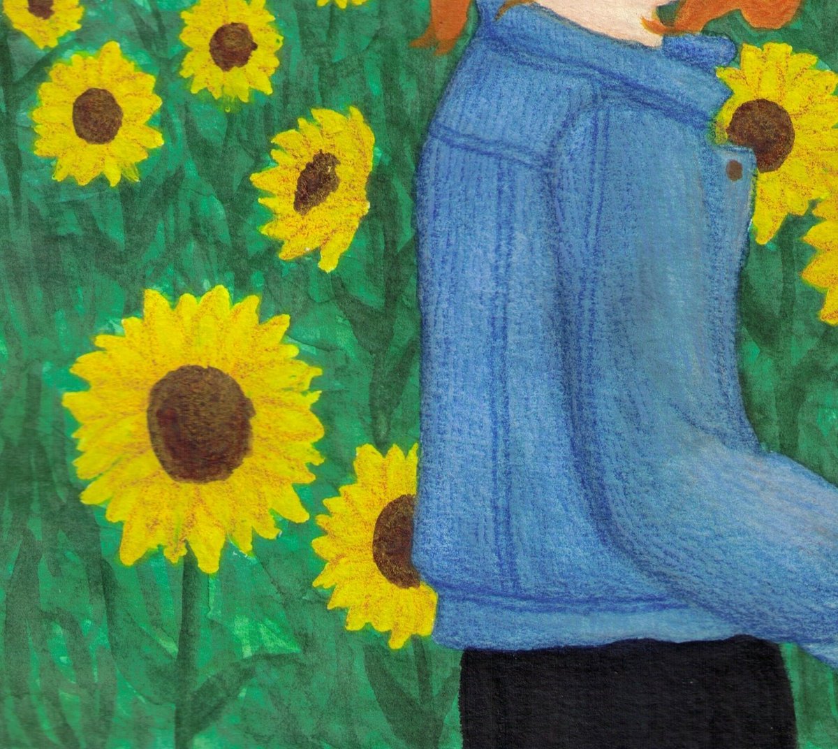 BlaunaArtworks's tweet photo. Sofia on a sunflower sea🌻

Pese al #ApagonCultural llevaba días haciendo este dibujo y tenía muchas ganas de subirlo. 

Sin arte ni cultura ésta cuarentena sería una tortura 

#sunflower #watercolor #pencilcolor #flowers #balcon2020 #ginger #rebel #rebelheart #freakless #freedom https://t.co/FZzWuJTyno