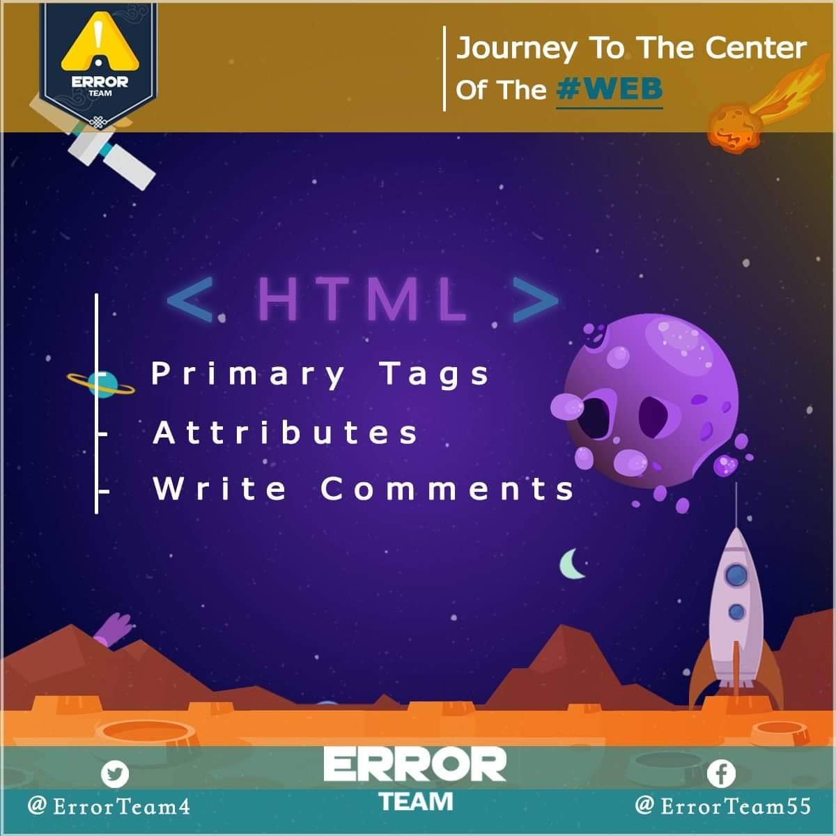 ErrorTeam4's tweet photo. #Journey_to_the_center_of_the_wed_💥

مكملين مع بعض الطبقه الاولى ⁦1️⃣⁩ والى بتشمل لغه html
عرفنا ف الدرس الى فات معلومات عن طبقه Structure
👇😉

https://t.co/AomaSrT5kA

أما درس انهاردة ف هيكون تكمله ل html
 👇
https://t.co/DOQsv82TY5
#Error_Team 😉 https://t.co/Cm7wD8mFsl