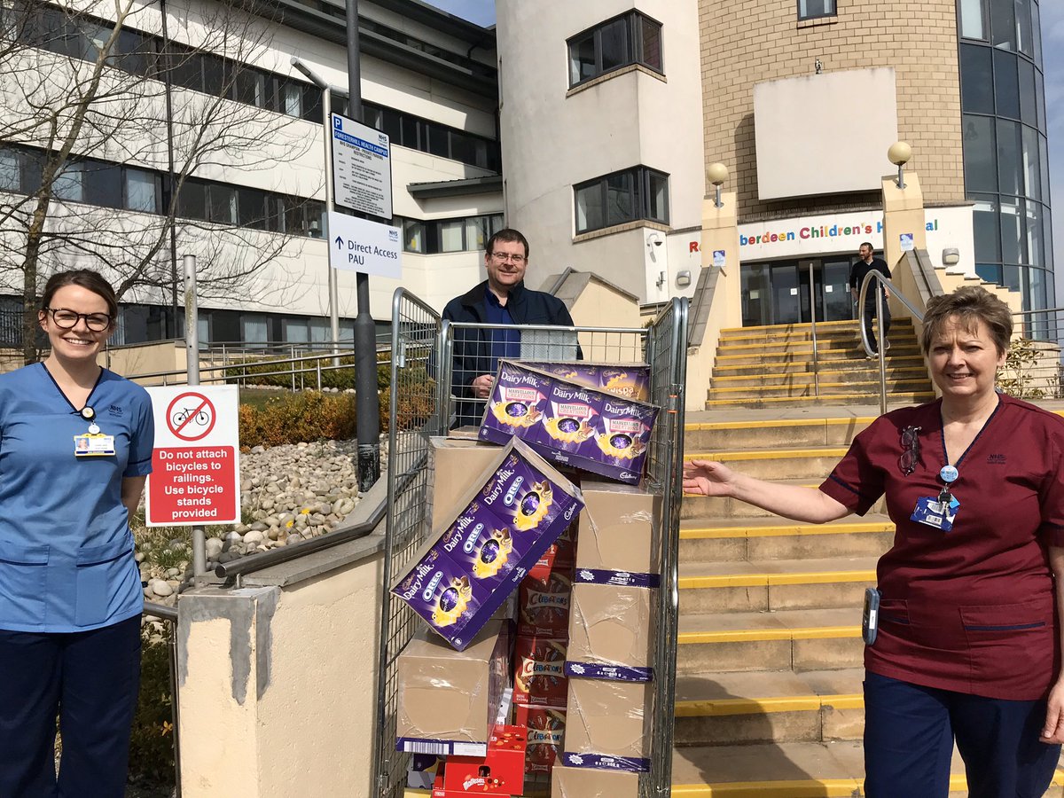 NHSG_RACH's tweet photo. Huge thank you to Tesco,Union Street and Kenway Tyres for donating  Chocolate eggs  and fabulous colouring in pictures to brighten up our children’s stay in hospital over Easter 🐣#HappyEaster @NHSGrampian @KenwayTyres @Tesco @hattongirl @carolinere_d https://t.co/dPCuJmRswb