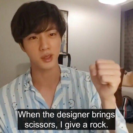 when the designer brings scissors, i give a rock