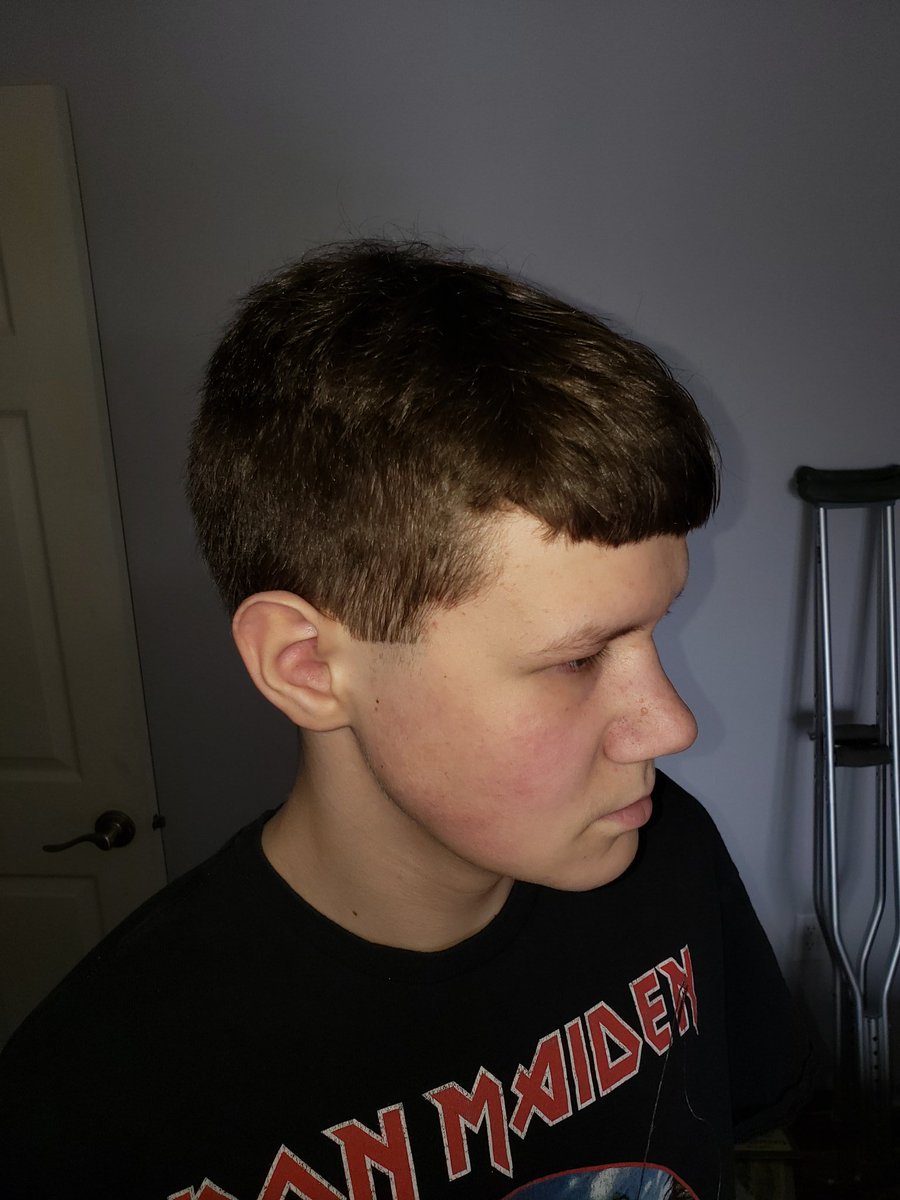 MisterBurk's tweet photo. My third attempt at hair cutting ever.  I miss our #hairdresser and #barber https://t.co/CmTFA4KYRI