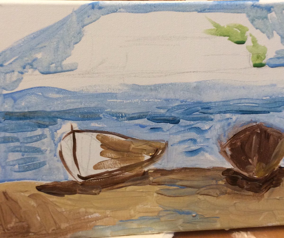amalfhm's tweet photo. Painting at  Corona time water color https://t.co/7s5H5mGWhn