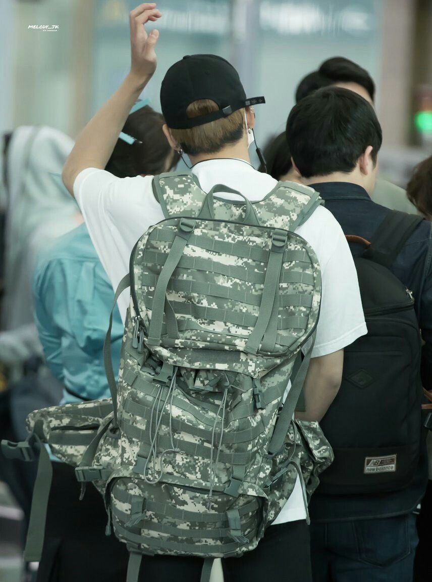 even his backpack 