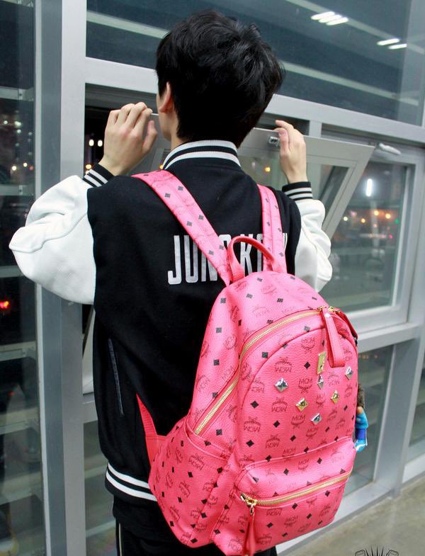 even his backpack 