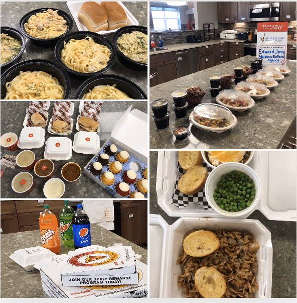 DCNDMNErica's tweet photo. We are so grateful for the community support we have received in helping to provide meals to our families at @RMHCFargo 💕

#rmhckudos to our friends at Matthew DeVries Edward Jones office for providing meals all week!! https://t.co/kYICGeYmW0