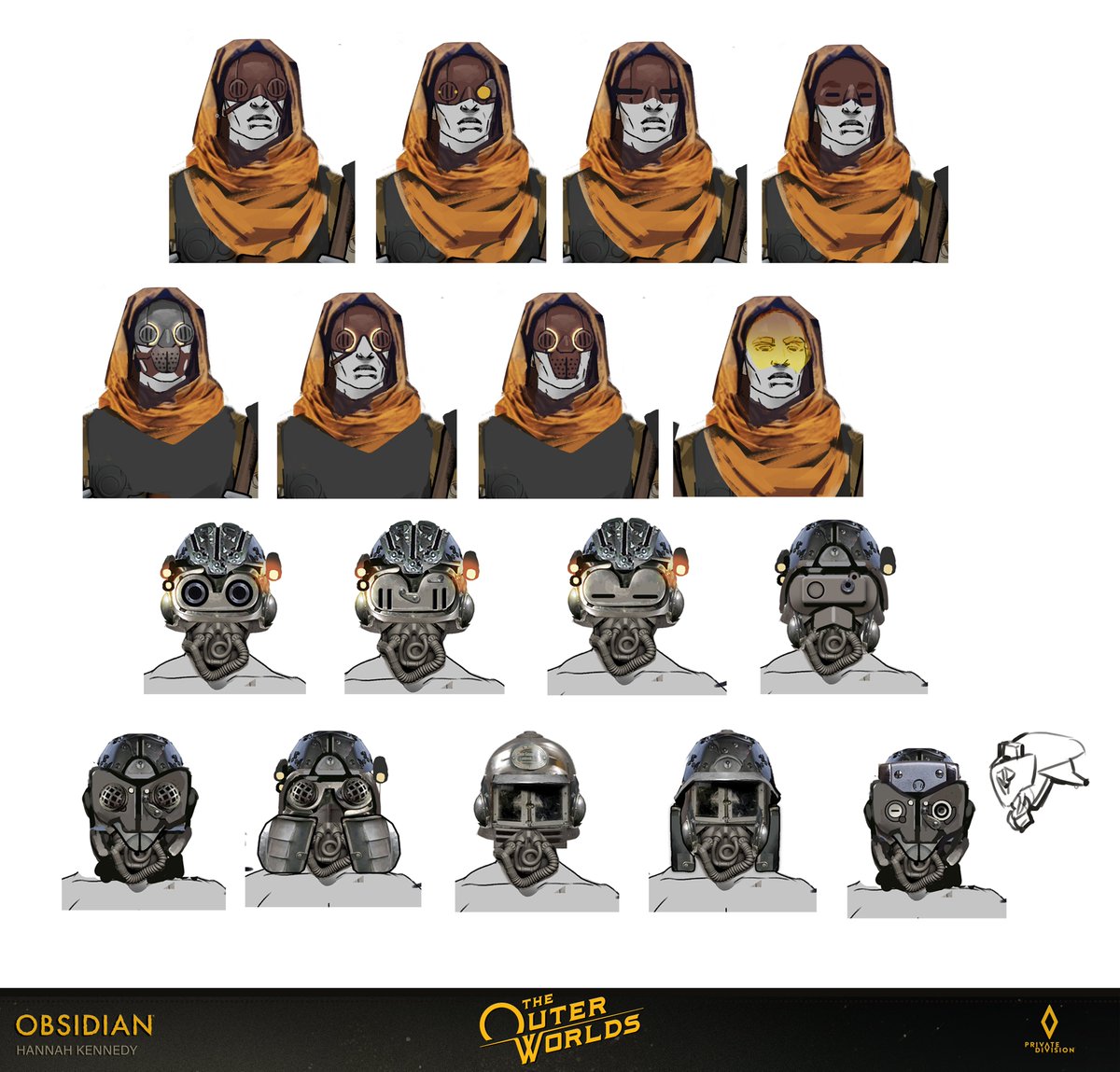 More Iconoclast headgear designs and the specialist armor set.  #TheOuterWorlds