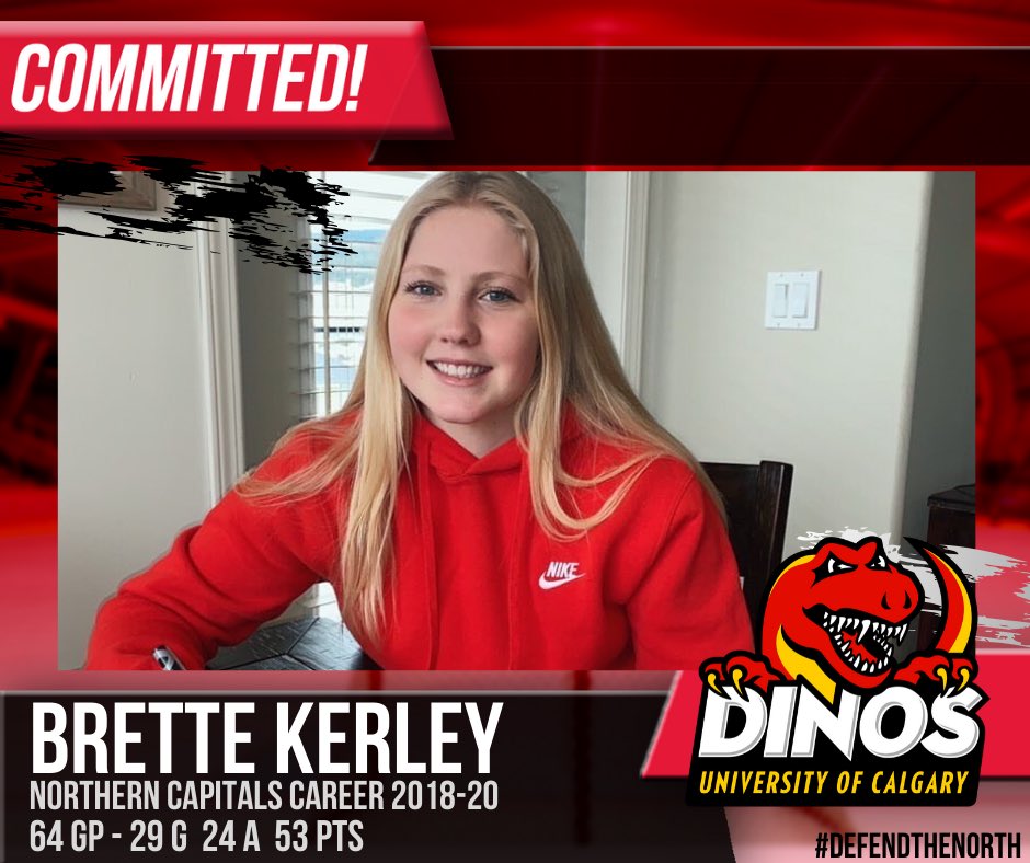 Northern Capitals (@ncapitals_aaa) on Twitter photo ๐จ๐จTEAM NEWS๐จ๐จ We are pleased to announce the commitment of <a href="/brettekerley/">brettekerley</a> to the <a href="/DinosWHKY/">UCalgary Dinos Women's Hockey ๐</a> program! Congrats Brette, huge accomplishment for you! ๐๐ฅ
#DefendTheNorth #CapitalsHockey <a href="/BCHockey_Female/">BC Hockey Female</a> @PGMatters <a href="/mypgnow/">My Prince George Now</a> <a href="/ckpgnews/">CKPG News</a> <a href="/BCHockey_Source/">BC Hockey</a> <a href="/PGSS_Polars/">PGSS Polars</a> ๐จ๐จTEAM NEWS๐จ๐จ We are pleased to announce the commitment of <a href="/brettekerley/">brettekerley</a> to the <a href="/DinosWHKY/">UCalgary Dinos Women's Hockey ๐</a> program! Congrats Brette, huge accomplishment for you! ๐๐ฅ
#DefendTheNorth #CapitalsHockey <a href="/BCHockey_Female/">BC Hockey Female</a> @PGMatters <a href="/mypgnow/">My Prince George Now</a> <a href="/ckpgnews/">CKPG News</a> <a href="/BCHockey_Source/">BC Hockey</a> <a href="/PGSS_Polars/">PGSS Polars</a>