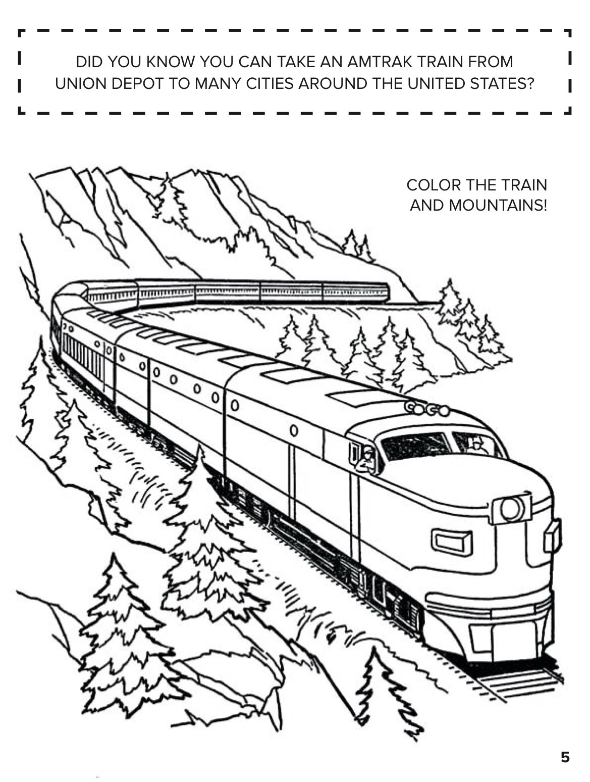 freight trains coloring pages