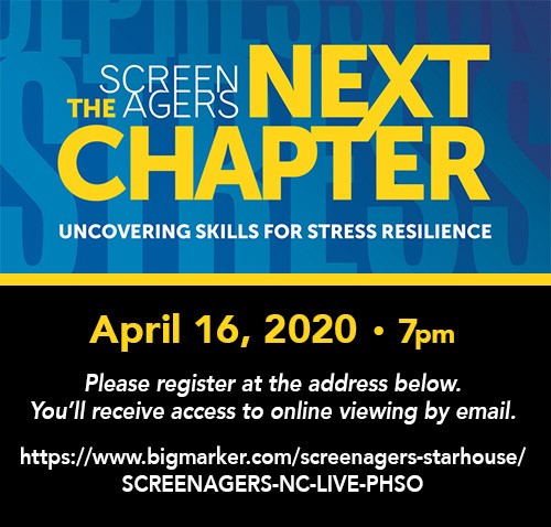 Screenagers:Next Chapter film - live stream next week followed by a live Q&amp;A!

Open to all who are interested. Recommended for parents, high school students, and mature 7th and 8th grade students. We encourage parents and their students to watch together.bigmarker.com/screenagers-st…