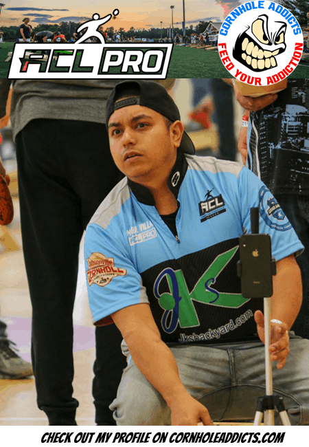 CornholeAddicts's tweet photo. I am ACL Pro Miguel Villa from the Great Lakes Conference. Come check out my profile on Cornhole Addicts. #cornholeaddicts #aclpro #americancornholeleague #iplaycornhole #cornholelife #feedyouraddiction #welovecornhole #cornholepro #cornholeblog https://t.co/AhRmukGN2j https://t.co/ct1QU7BaxP