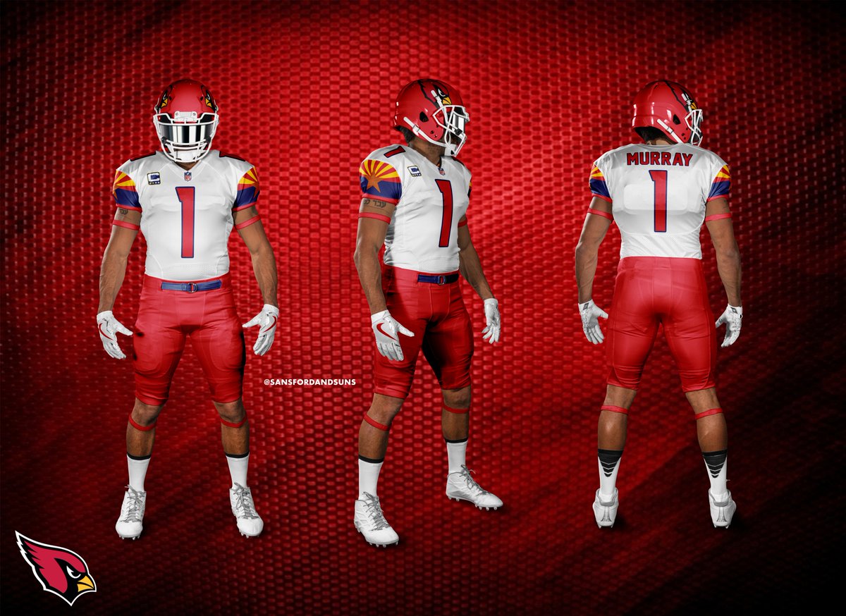 The white top/red pants is my favorite set. The flag POPS so much on the sleeve.  @LarryFitzgerald would make these look SO GOOD. Wanted to keep the pants really clean since the flag has so much going on. Basic is better.