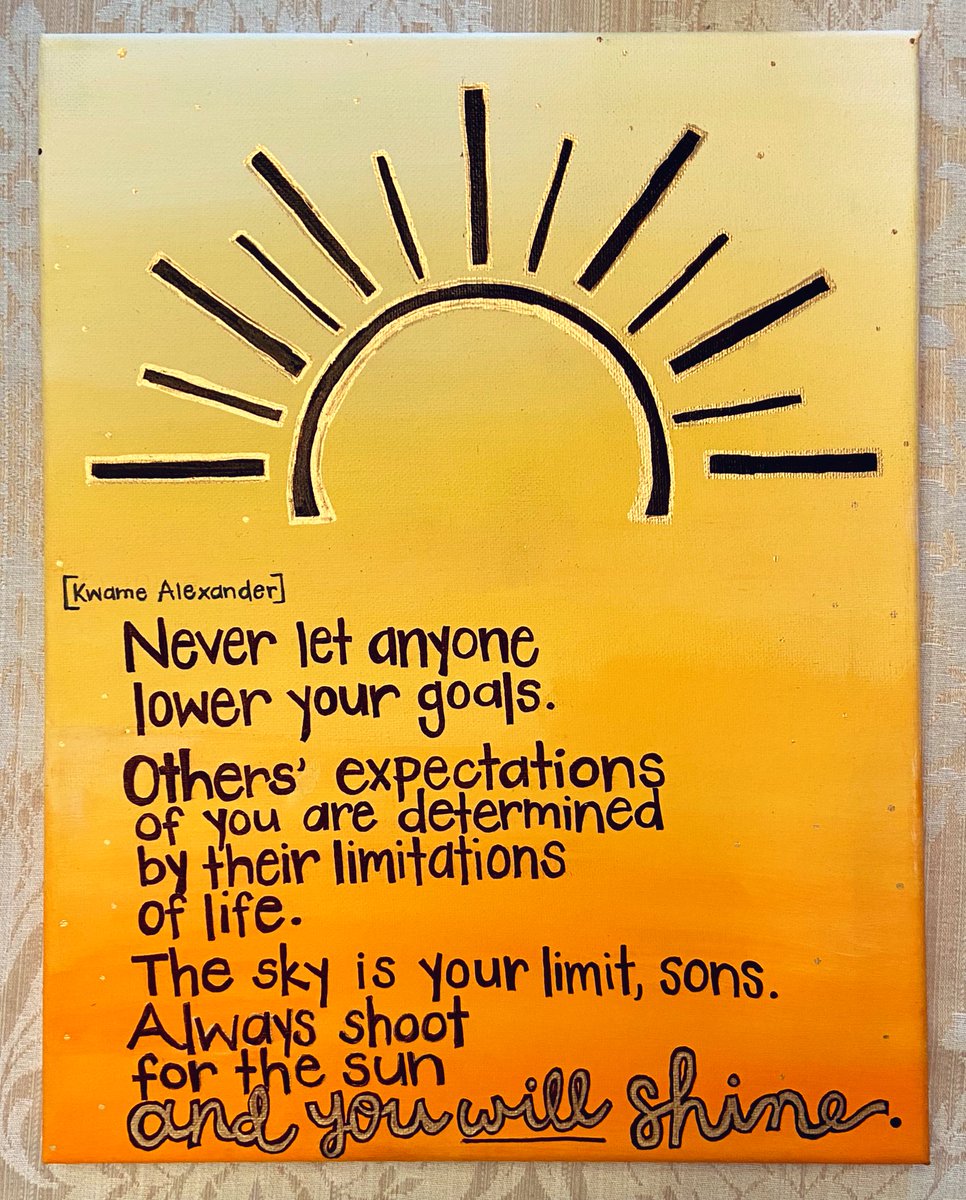 In YA lit last semester, we read #Crossover by @kwamealexander and I told @elizabethaself that I was going to put Basketball Rule #3 in my classroom because a) I love it and b) accessible poetry and diverse lit is so important. After a day of quarantine painting, here it is!