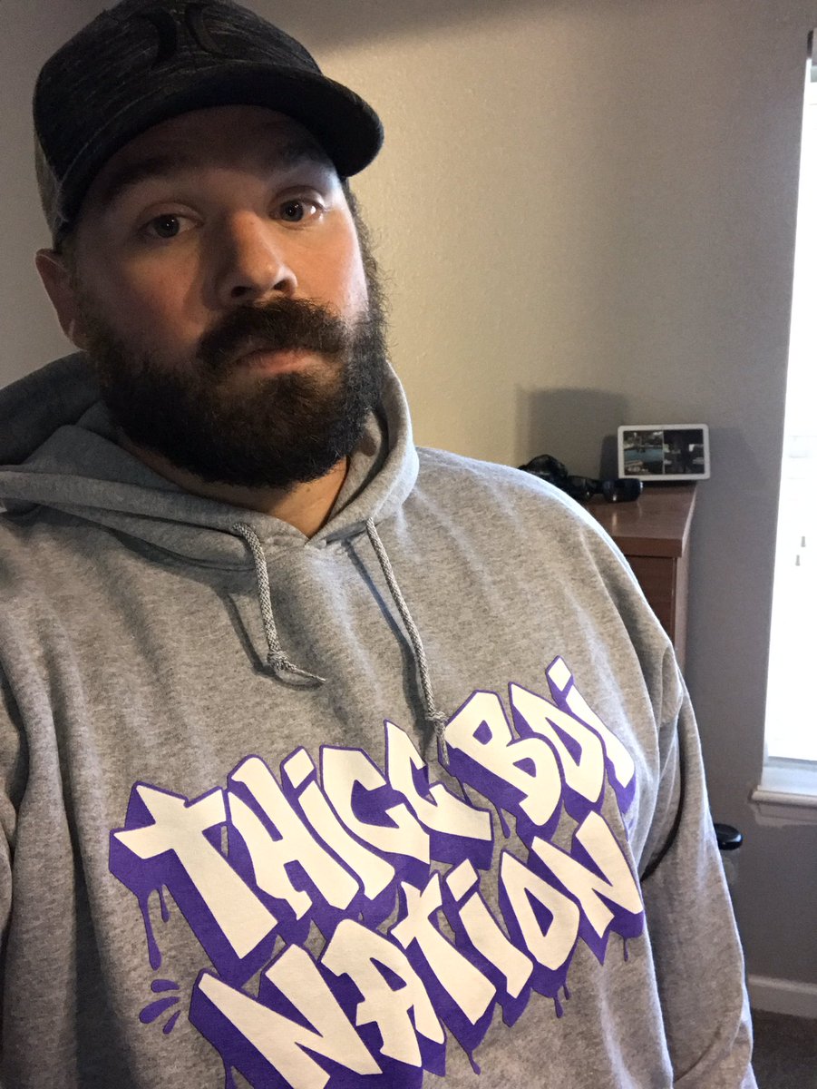 Cheez_tits's tweet photo. Got my Thicc Boi Nation hood on.. new favorite sweatshirt. From @tomsegura and @bertkreischer  #2bearsonecave can’t wait for the hats hats to come in https://t.co/NaXxuF4bXO