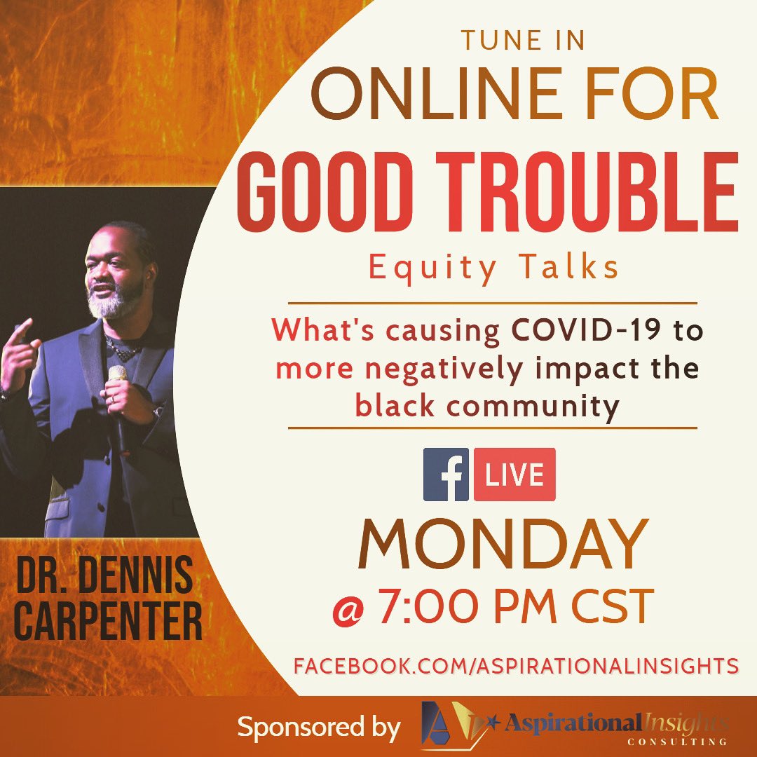 EquitySupt1's tweet image. Monday, April 13th there will be no holding back in this important conversation because this is literally a matter of life and death. I hope all of you can join me for this interactive equity talk with input from the healthcare community! #GoodTrouble #EssentialorExpendable