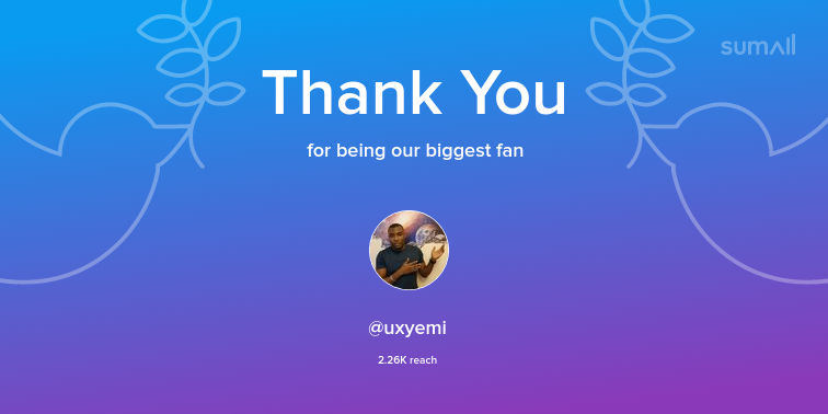ux_connect's tweet photo. Our biggest fans this week: uxyemi. Thank you! via https://t.co/kv4qJhhEXI https://t.co/fpOn68nPmW